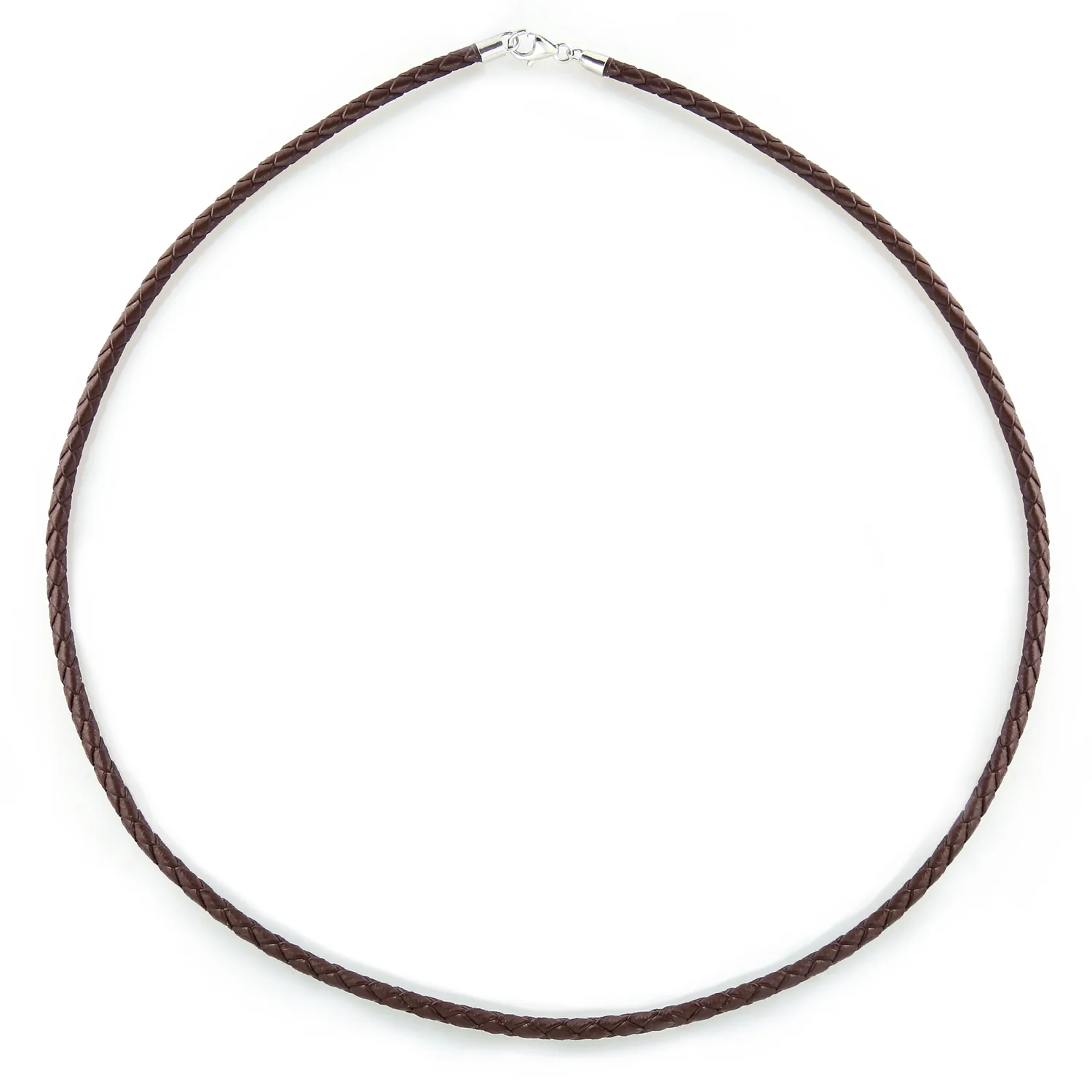 Brown Black Leather Braided Necklace Pendant Cords Sterling Silver 14 -24 Inch - Image 9