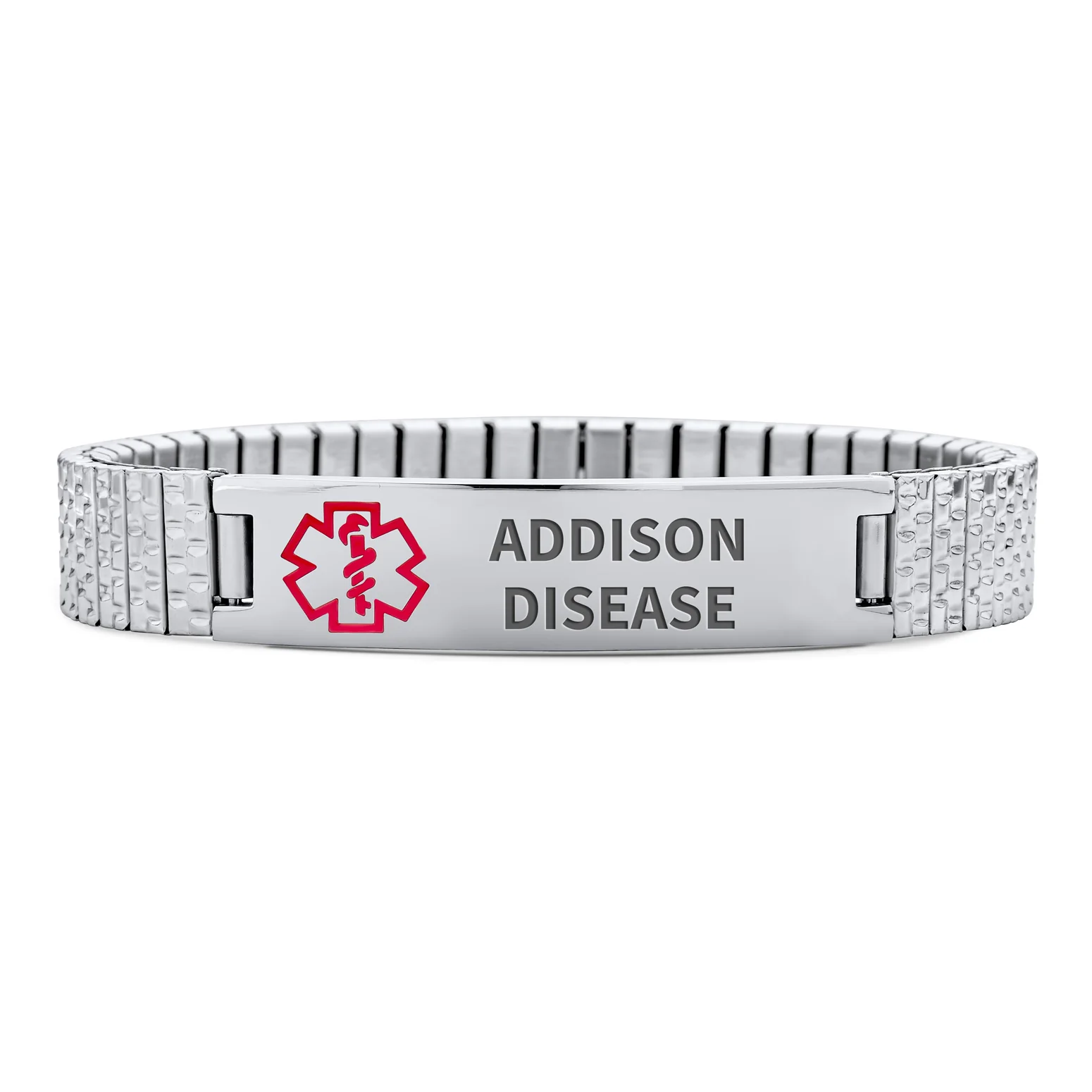 Blank Medical Identification Medical ID Stretch Link Bracelet Stainless Steel