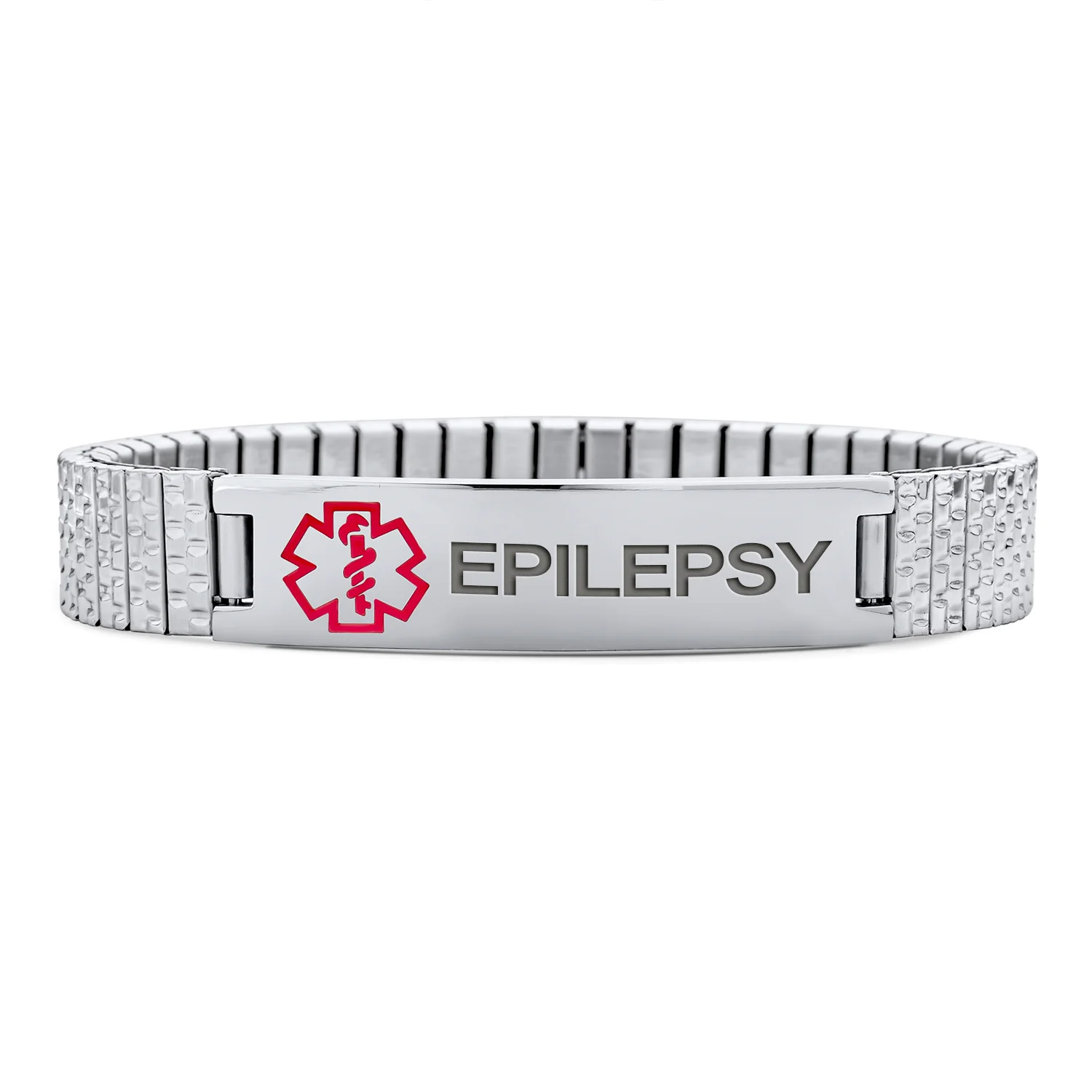 Blank Medical Identification Medical ID Stretch Link Bracelet Stainless Steel - Image 10