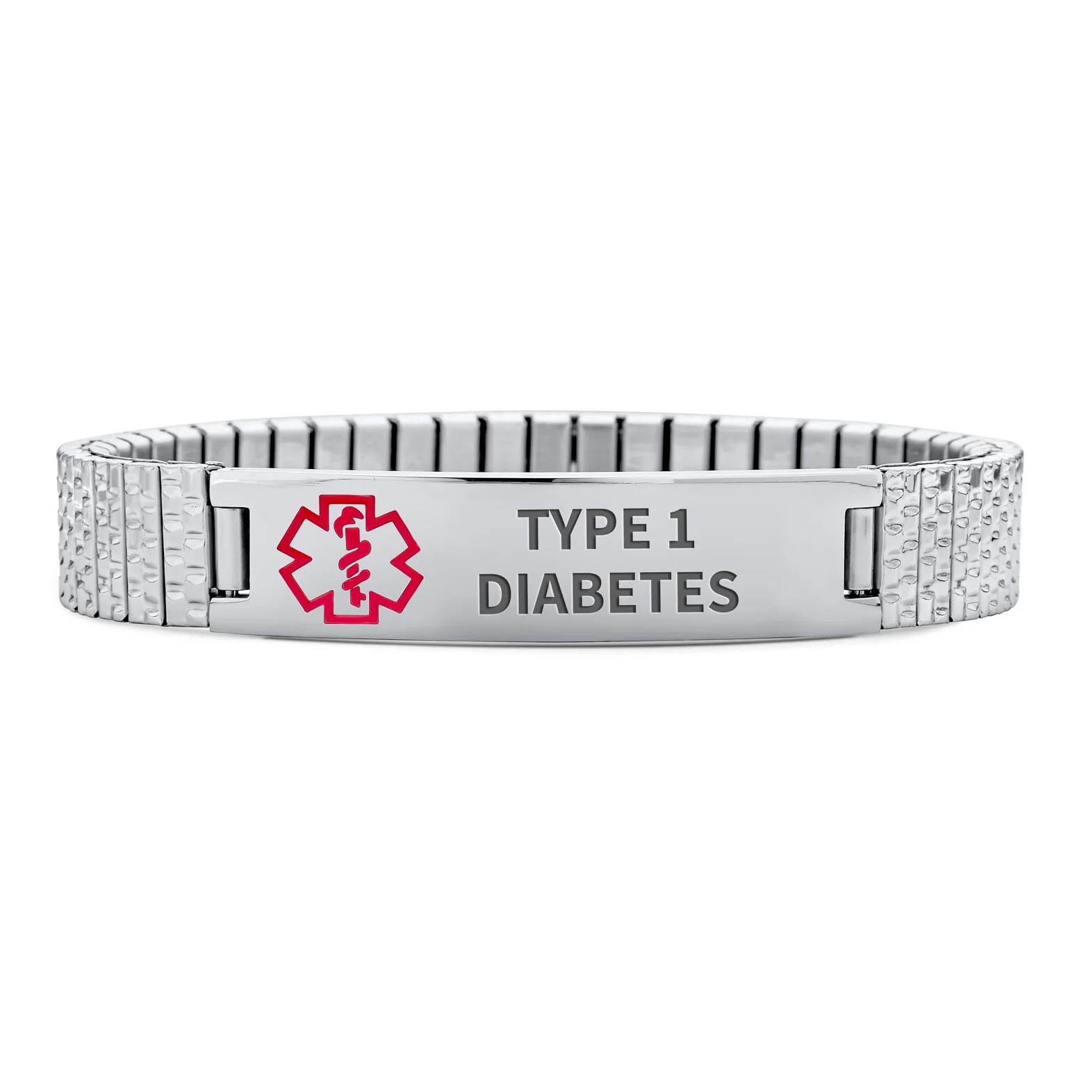 Blank Medical Identification Medical ID Stretch Link Bracelet Stainless Steel - Image 4
