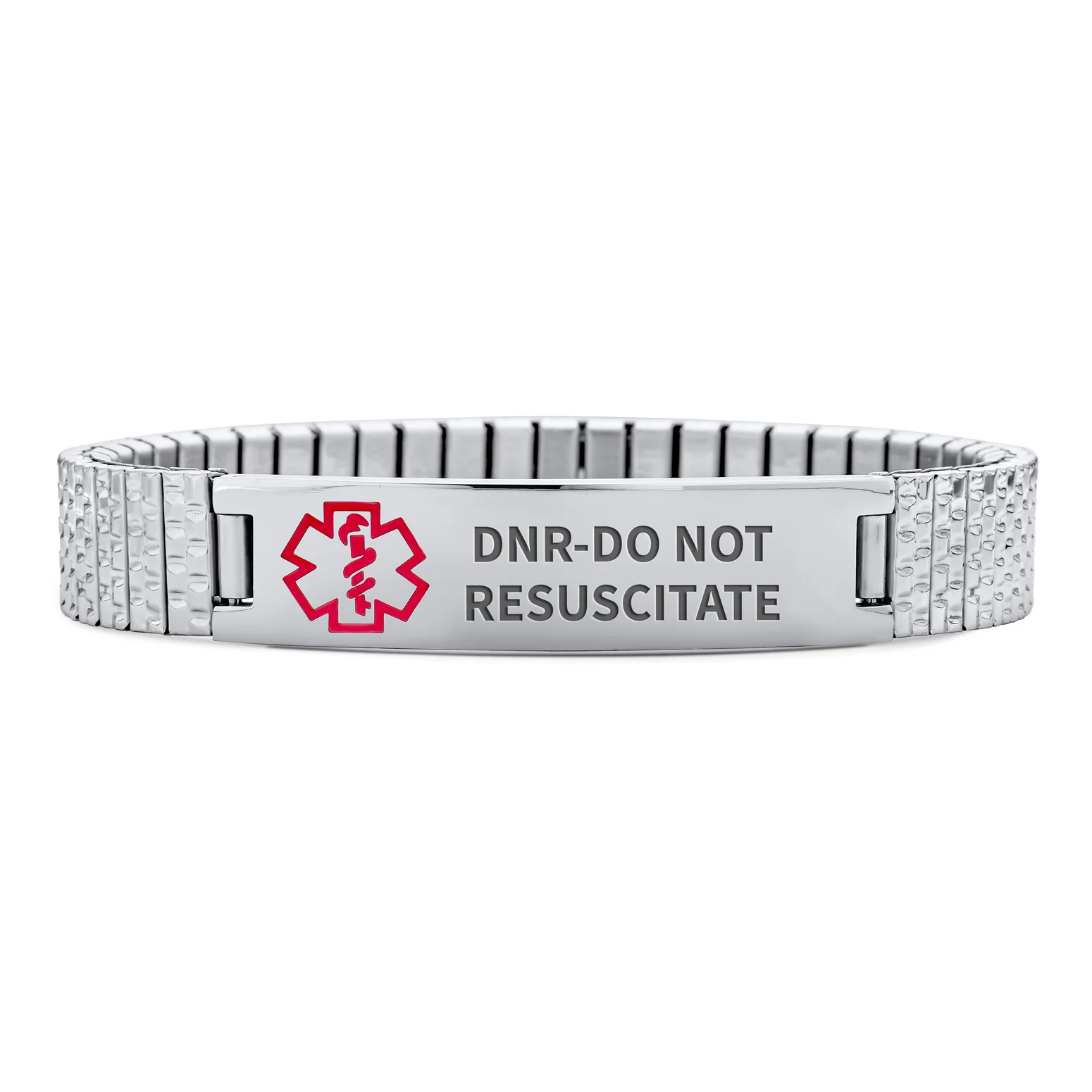 Blank Medical Identification Medical ID Stretch Link Bracelet Stainless Steel - Image 7