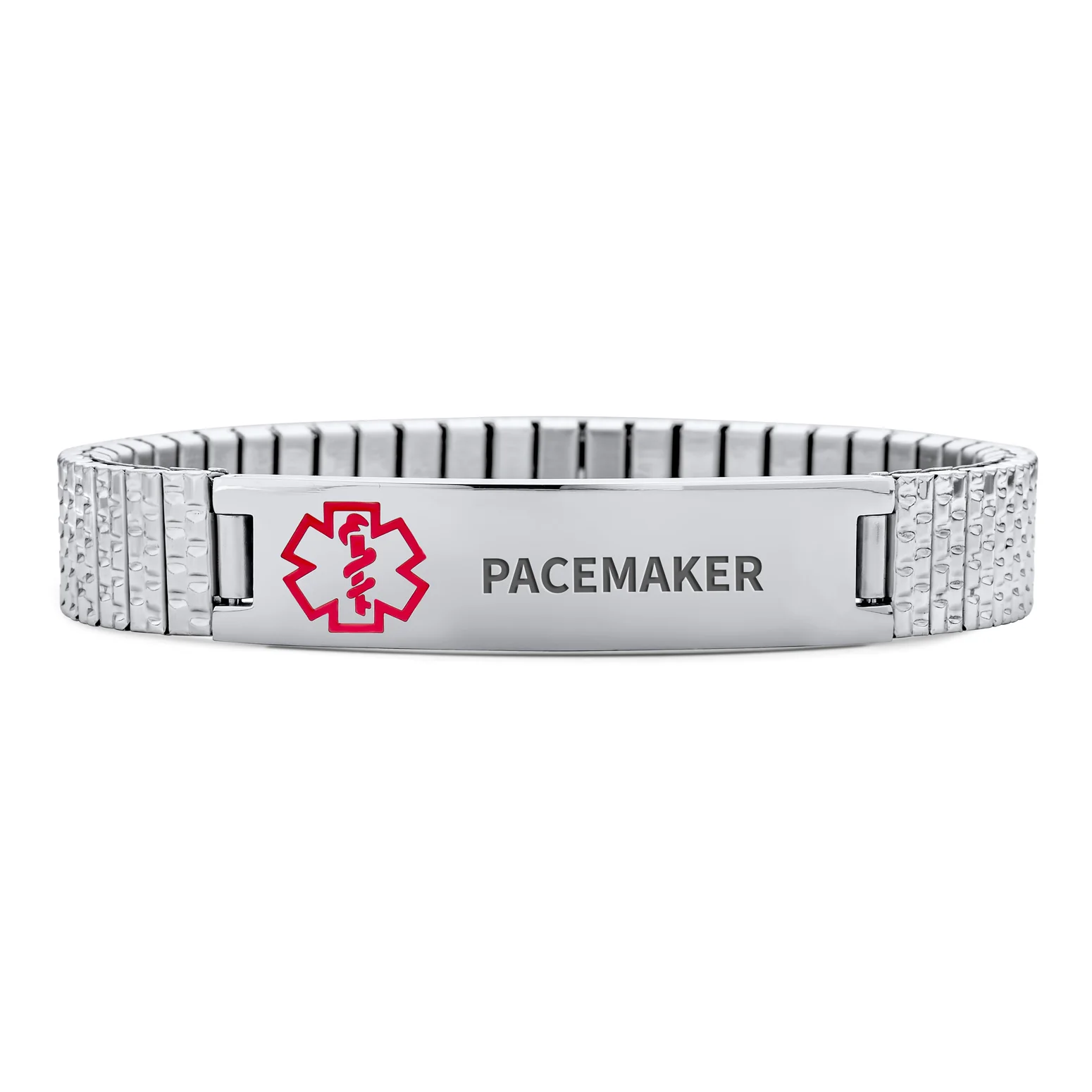 Blank Medical Identification Medical ID Stretch Link Bracelet Stainless Steel - Image 8