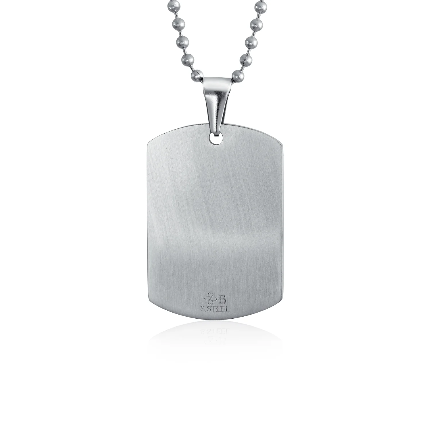 Medical ID Dog Tag Steel Pendant Necklace Men 20" Chain - Image 50