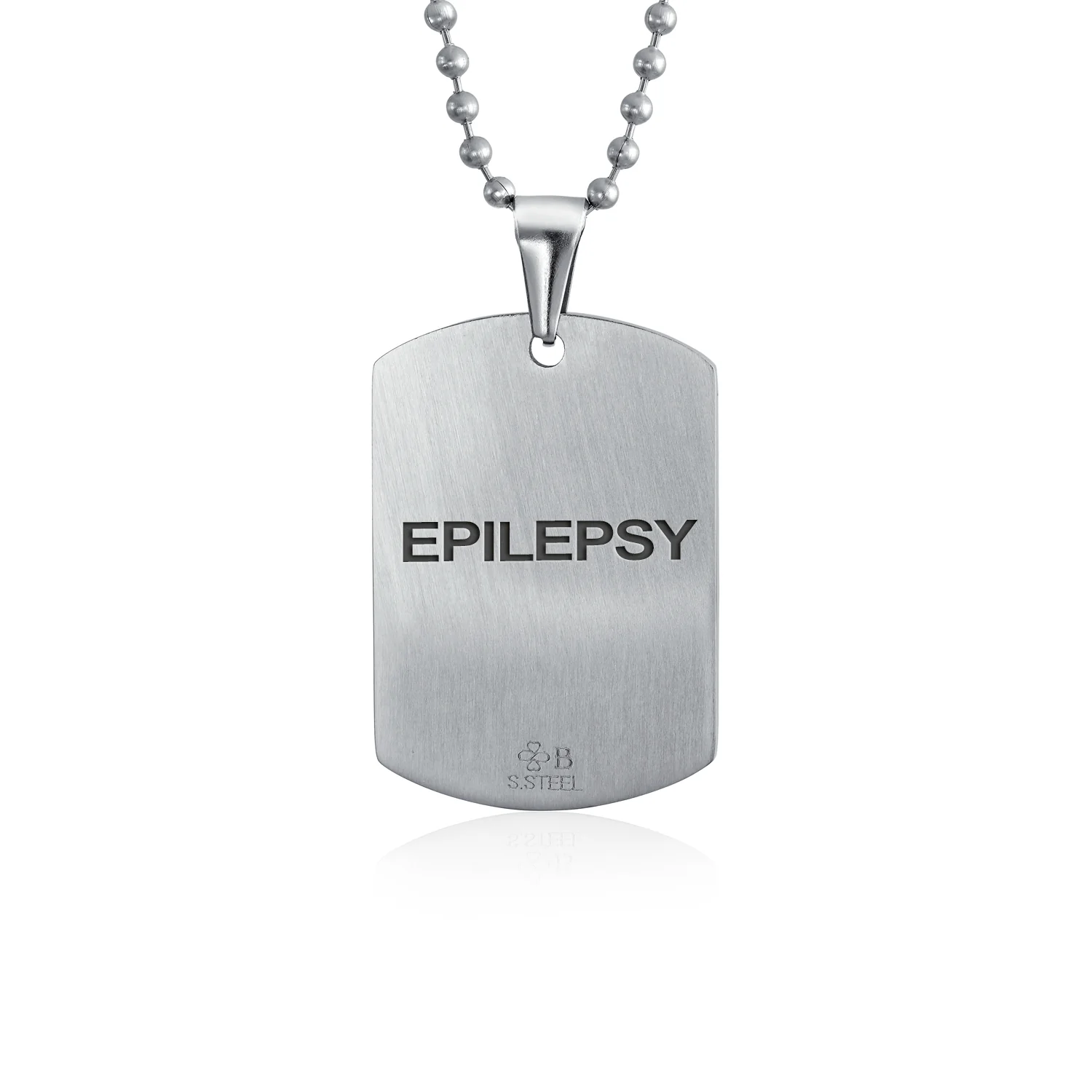 Medical ID Dog Tag Steel Pendant Necklace Men 20" Chain - Image 60