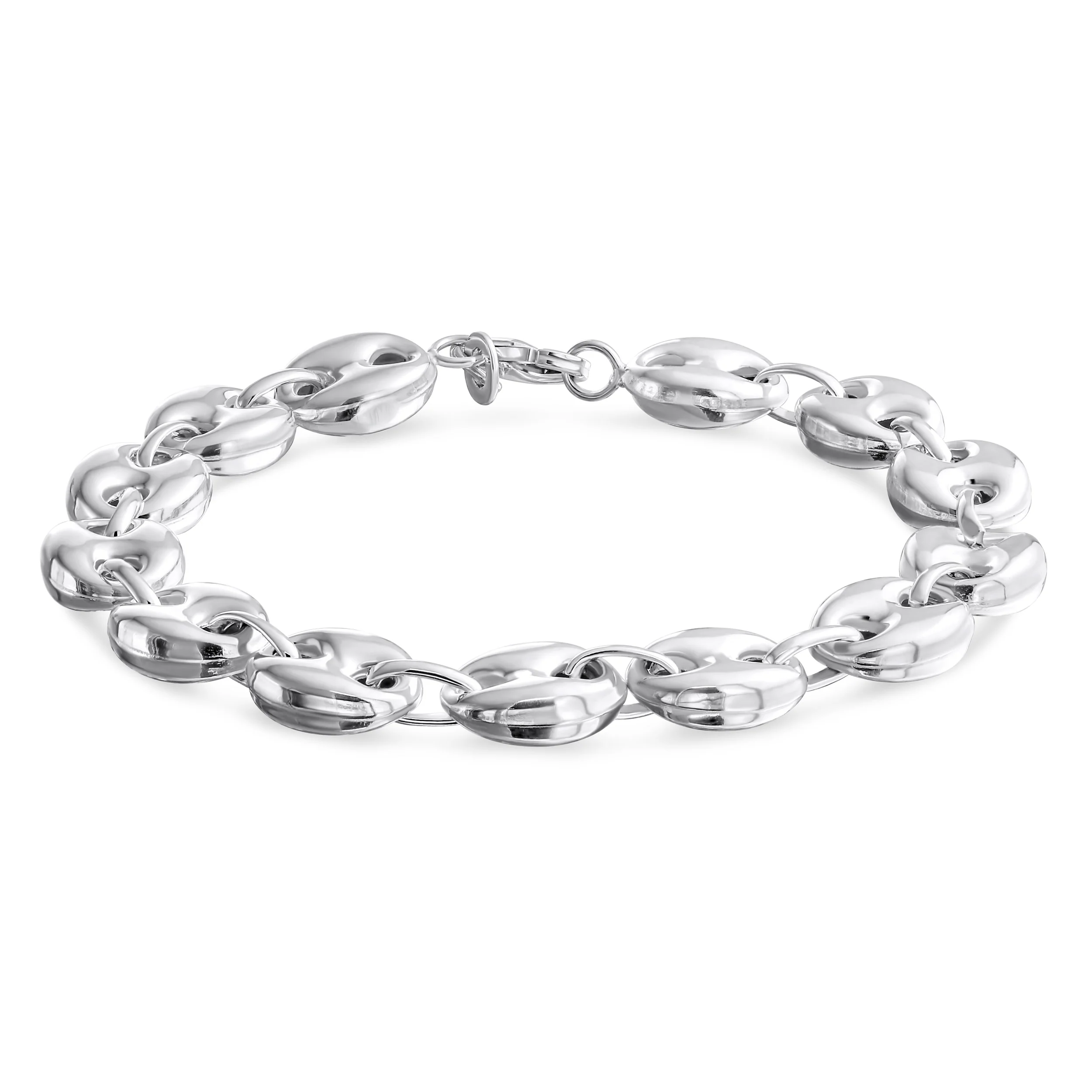 Sterling Silver Nautical Anchor Chain Link Bracelet 9MM Wide - Image 3