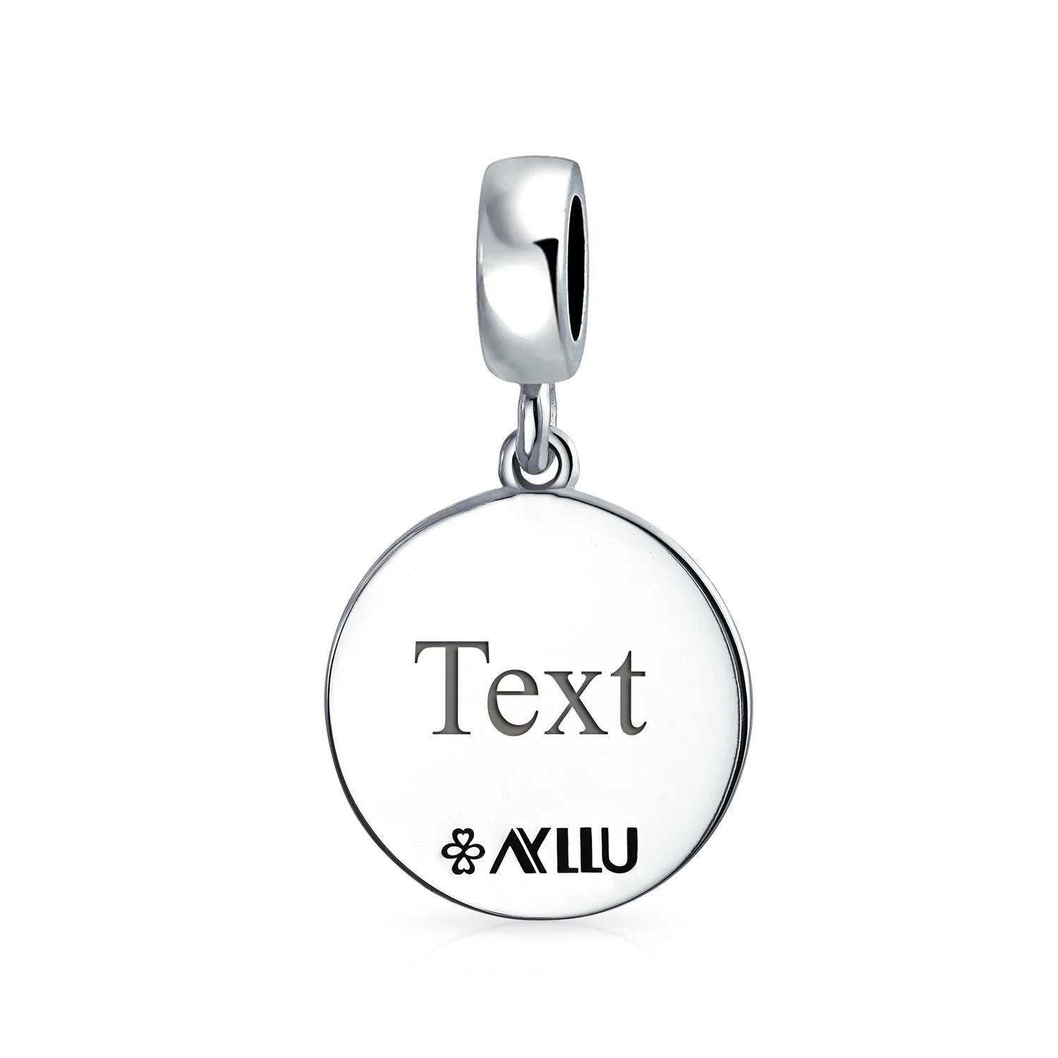 Unisex Sterling Silver LGBTQ Rainbow Yin Yang Dangle Charm Bead Disc Tag - Image 3