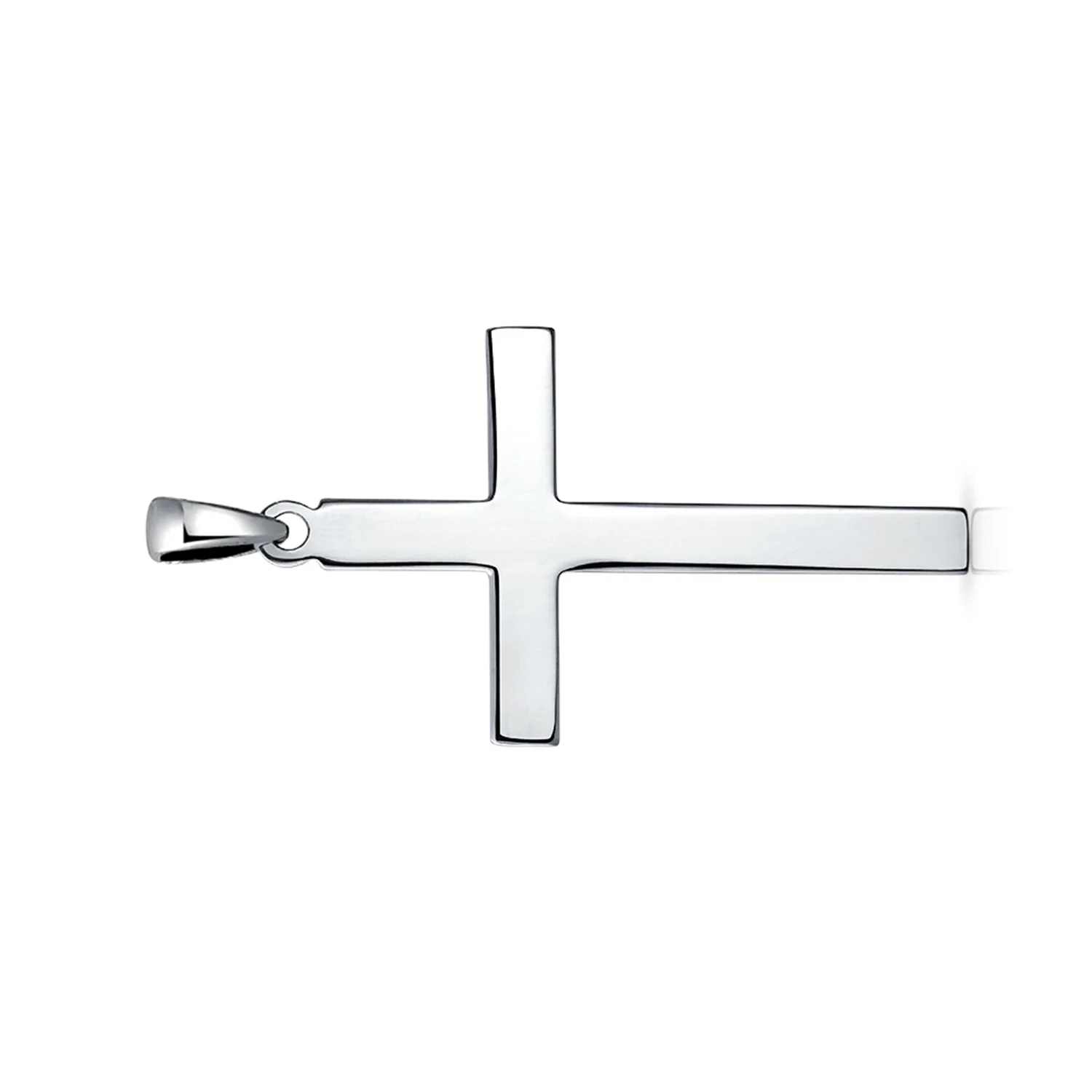 Religious Cross Pendant Necklace Sterling Silver Men - Image 3