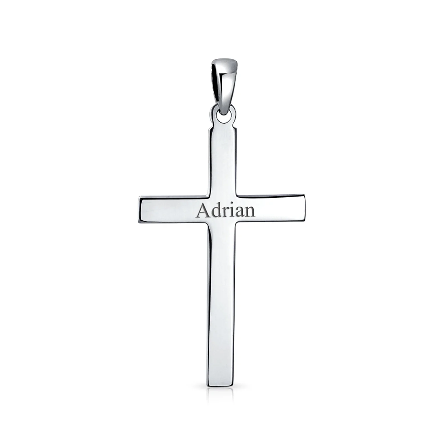 Religious Cross Pendant Necklace Sterling Silver Men - Image 4