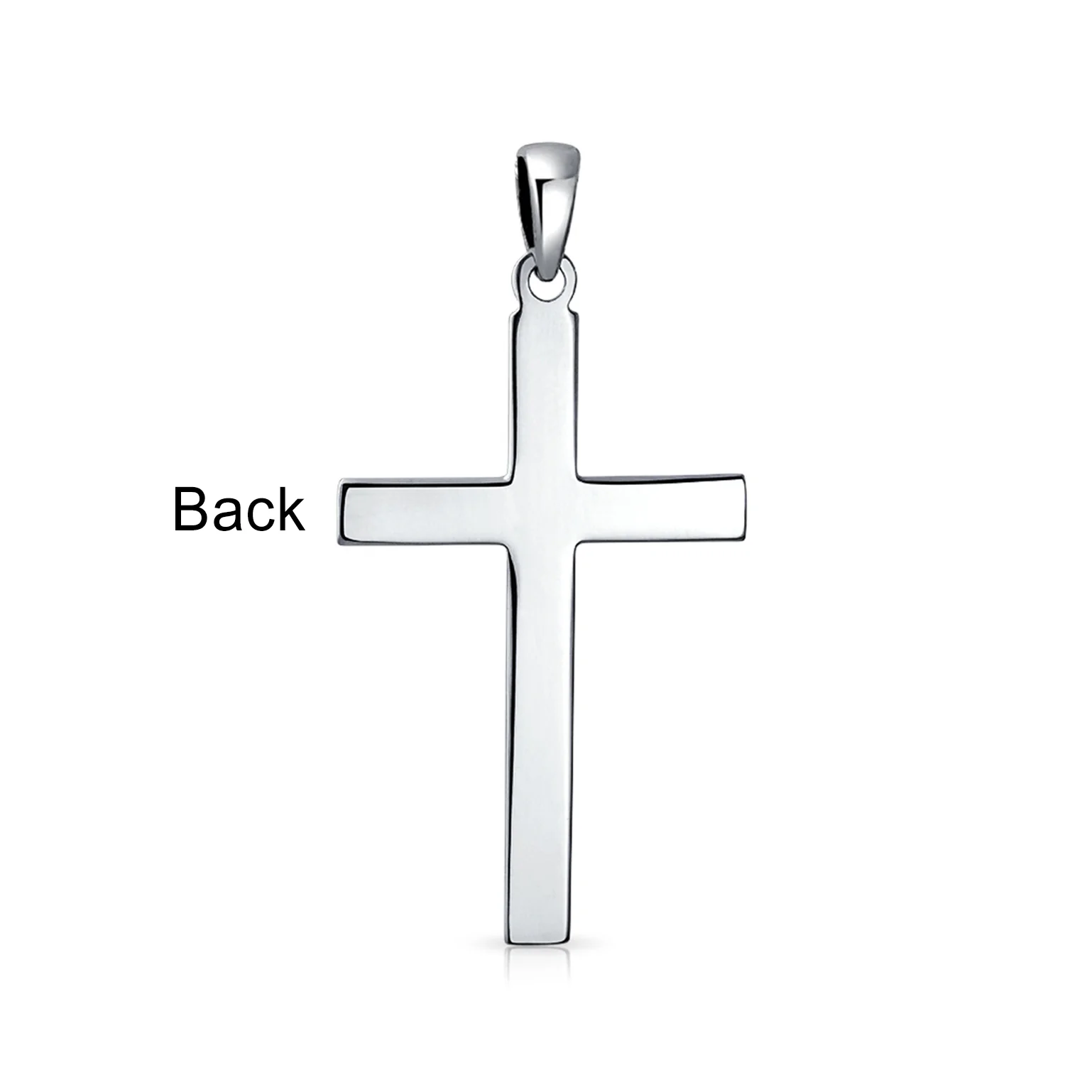 Religious Cross Pendant Necklace Sterling Silver Men - Image 5
