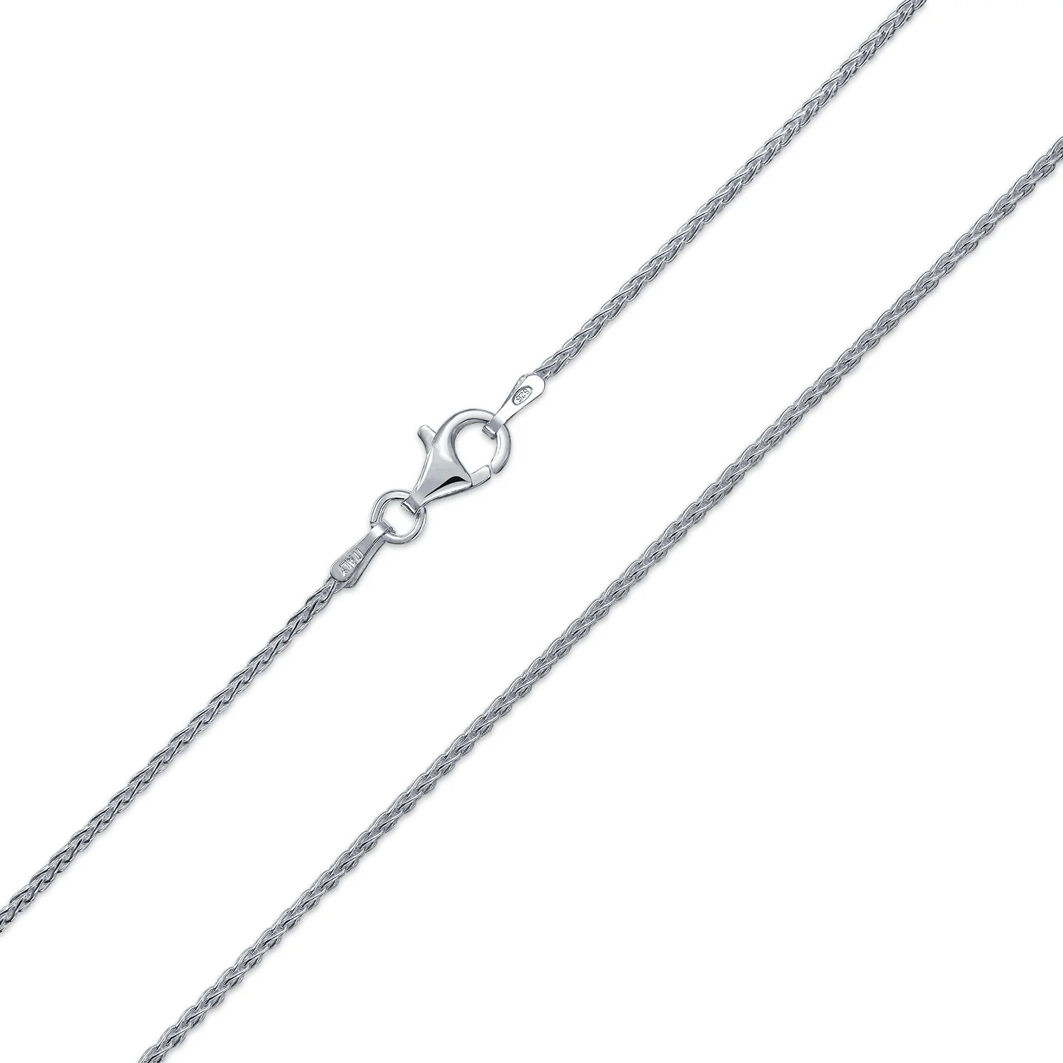 Thin Spiga Wheat Chain Necklace 2.5 MM 030 Gauge 18 Inch - Image 4