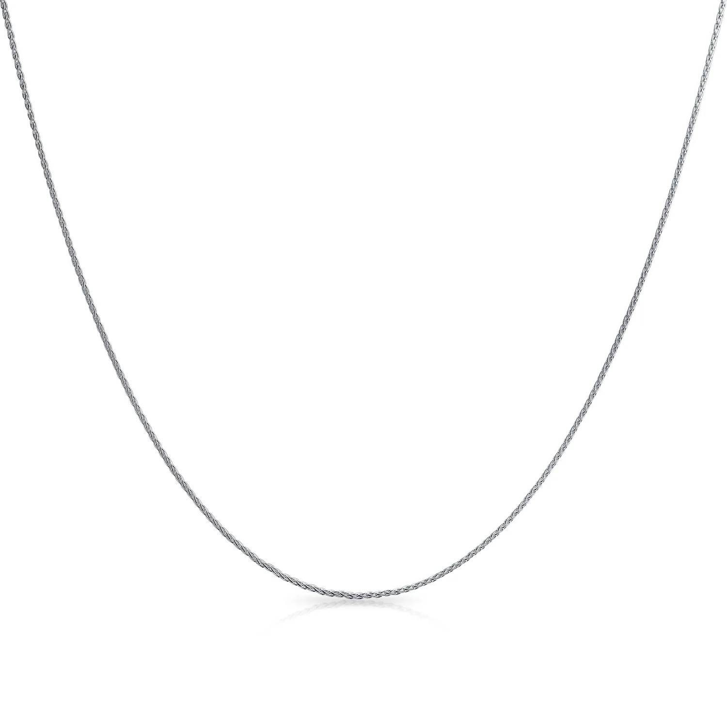 Thin Spiga Wheat Chain Necklace 2.5 MM 030 Gauge 18 Inch - Image 7