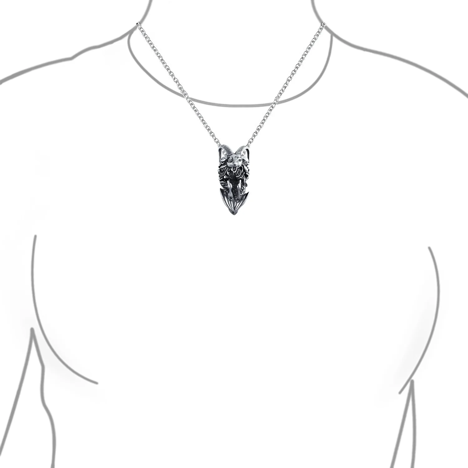 Vintage Angel Goddess Wings Pendant Necklace Antiqued .925 Sterling Silver - Image 20