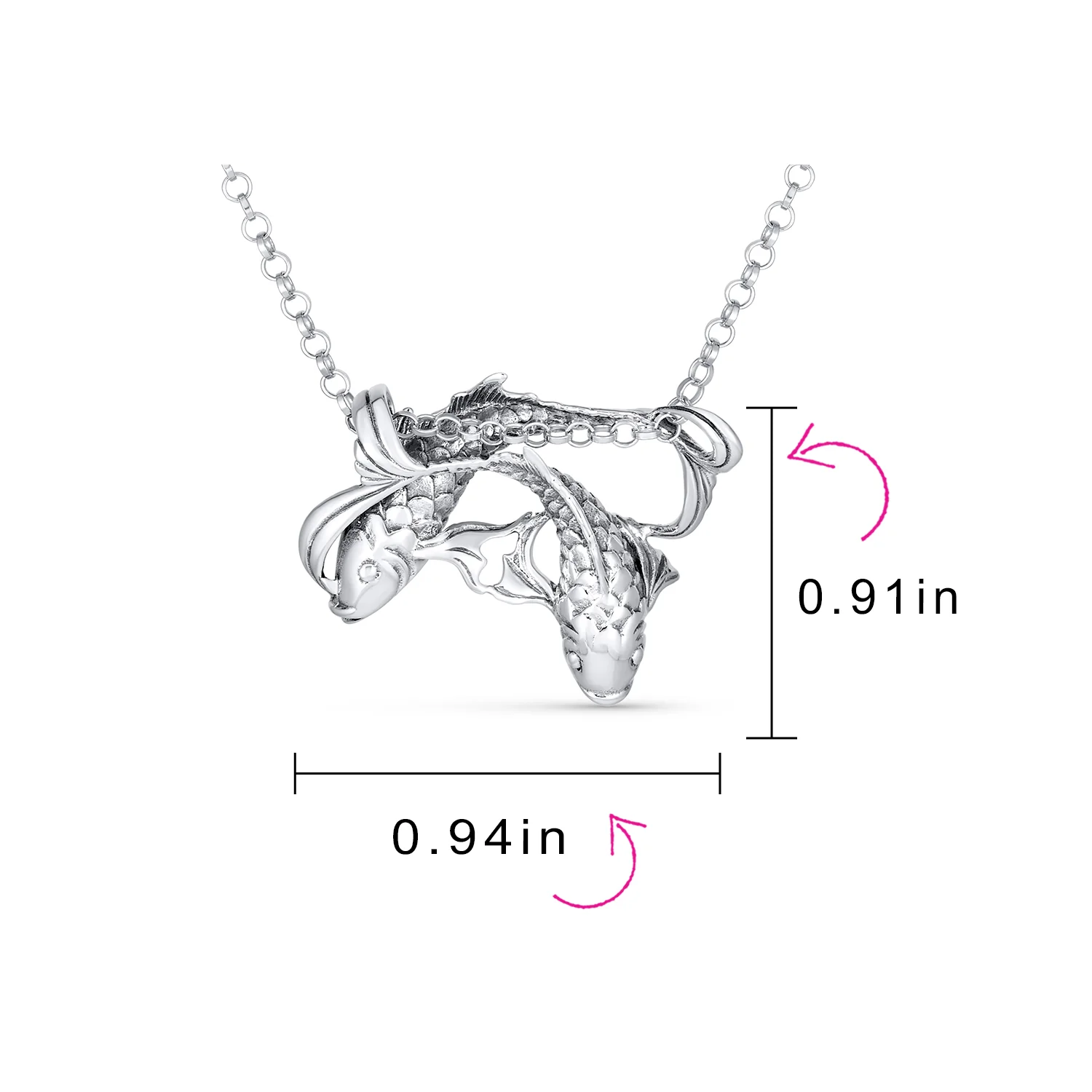 Vintage Angel Goddess Wings Pendant Necklace Antiqued .925 Sterling Silver - Image 33
