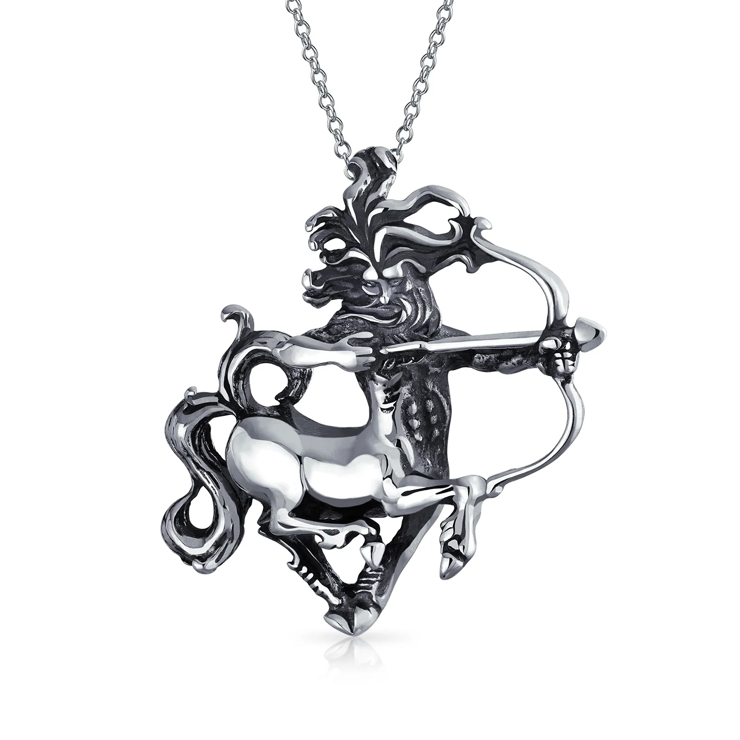 Vintage Angel Goddess Wings Pendant Necklace Antiqued .925 Sterling Silver - Image 8