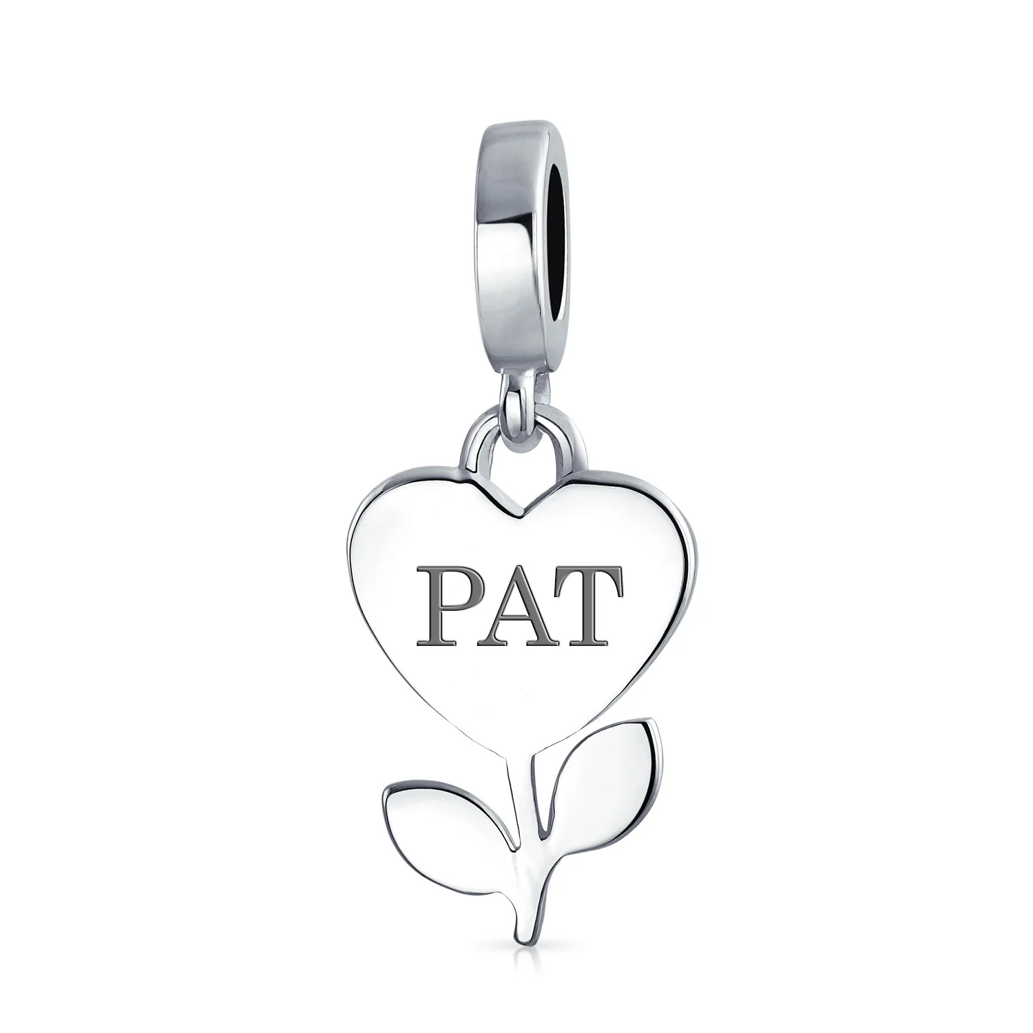 Love Grows Red Enamel Heart Dangle Flower Charm Bead .925 Sterling Silver Fits European Bracelet - Image 6