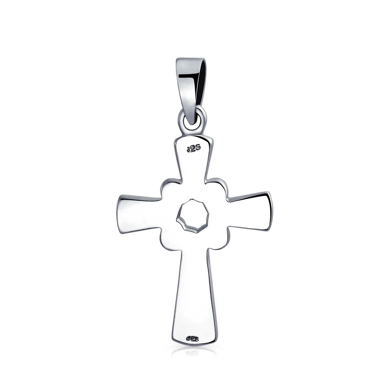 Viking Celtic Knot Cross Pendant Necklace for Men Sterling Silver 16 Inch - Image 2