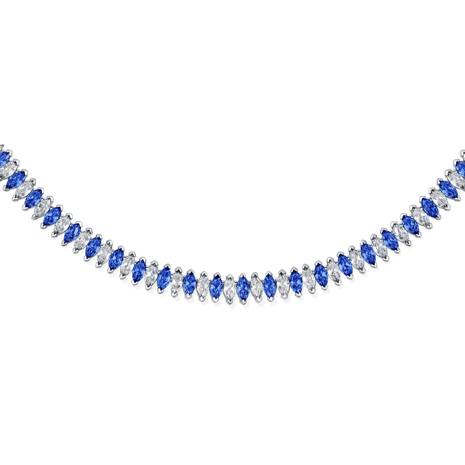 Vintage Art Deco Collar Necklace Clear White Cubic Zirconia for Bridal Events - Image 4