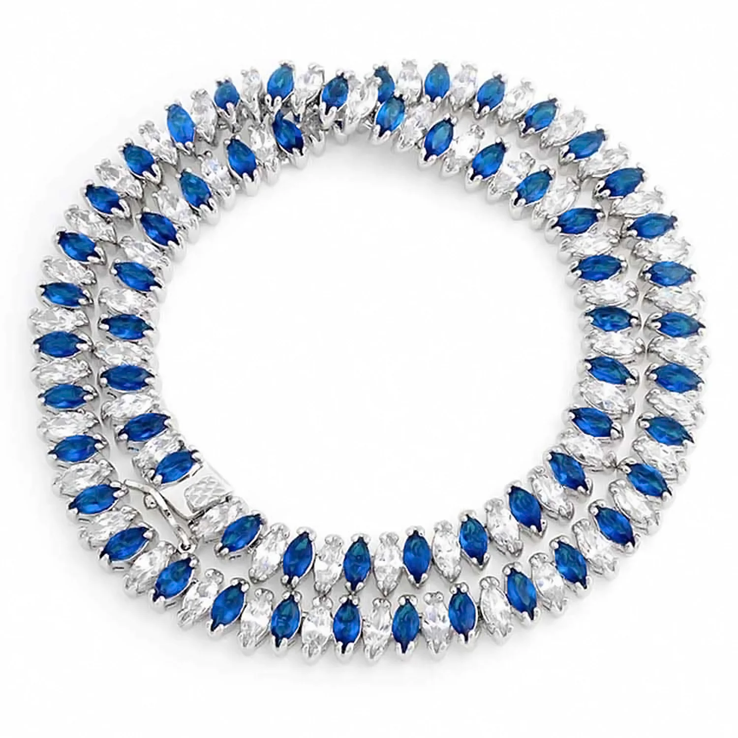 Vintage Art Deco Collar Necklace Clear White Cubic Zirconia for Bridal Events - Image 7