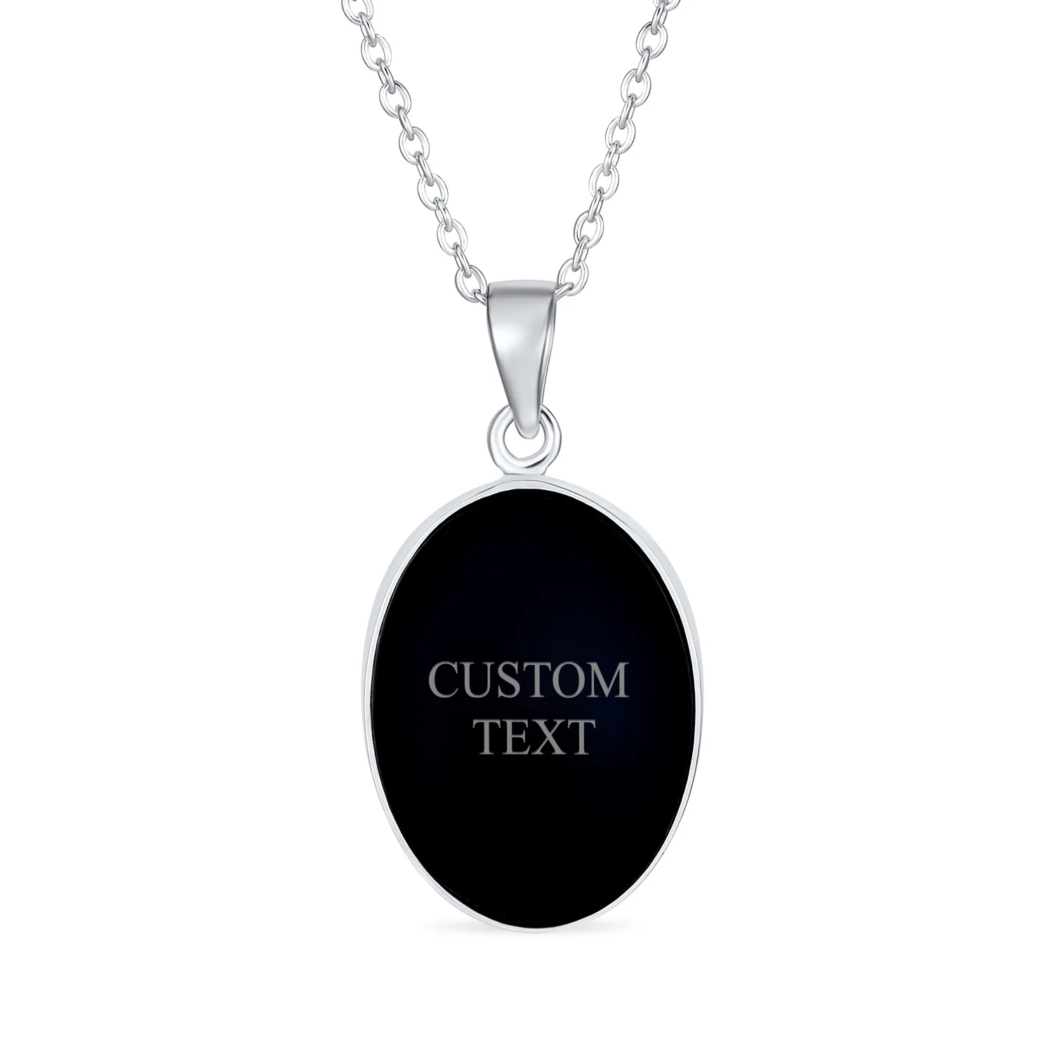 Cat Cameo Pendant Necklace Kitten Portrait Black CZ Two Tone .925 Sterling Silver - Image 5