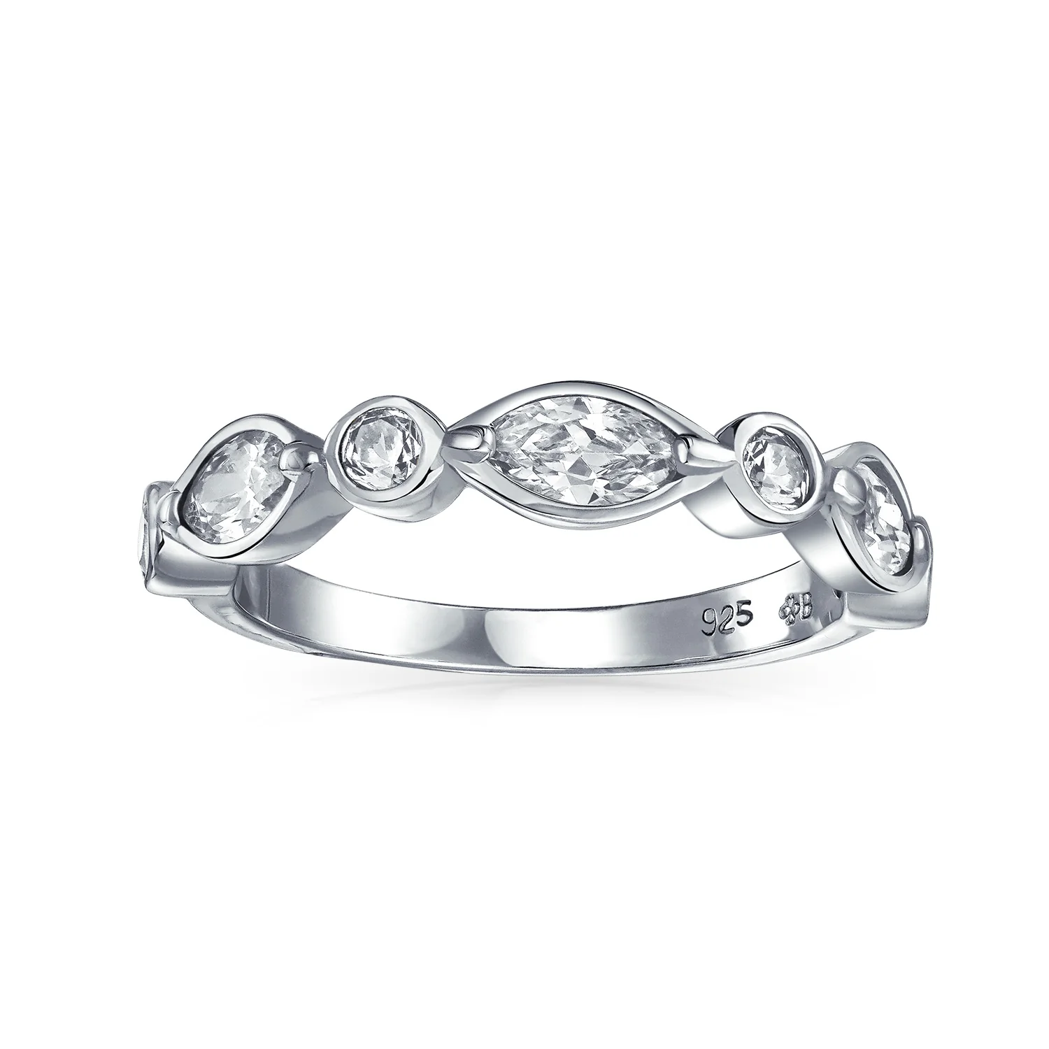 Vintage Style Cocktail Statement Ring with Cubic Zirconia in Sterling Silver - Image 2