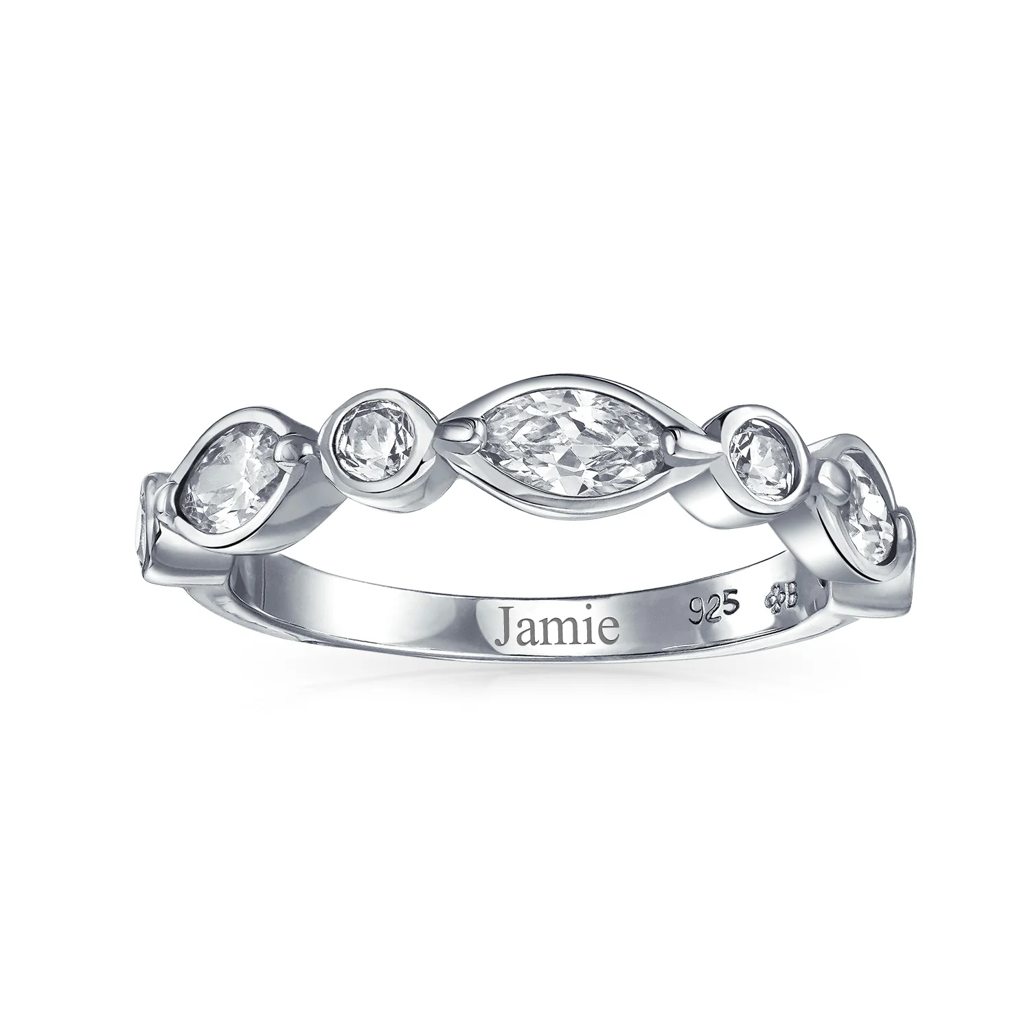 Vintage Style Cocktail Statement Ring with Cubic Zirconia in Sterling Silver - Image 4