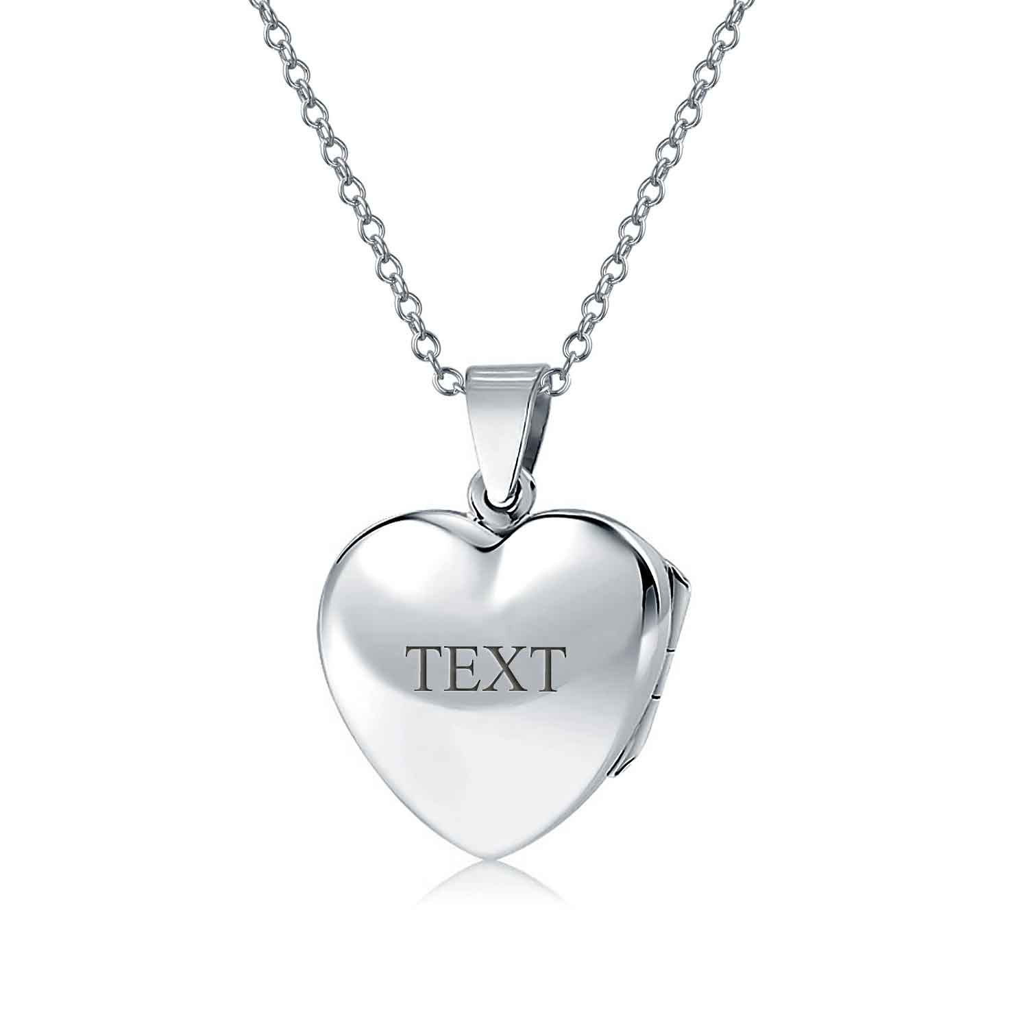 Vintage Floral Rose Heart Locket Necklace Pendant Silver - Image 3