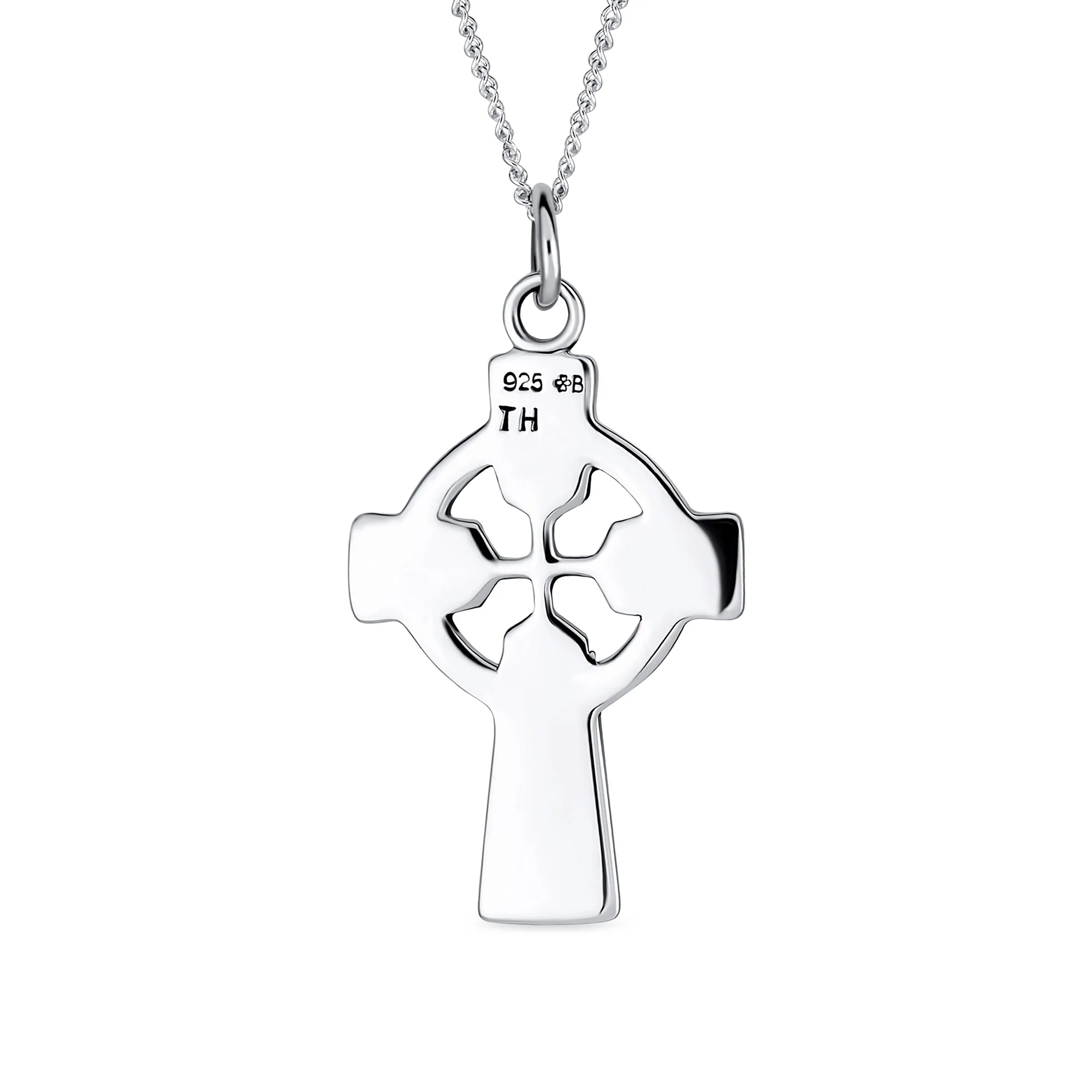 Vintage Viking Love Knot Celtic Cross Pendant Necklace Sterling Silver Teens - Image 2