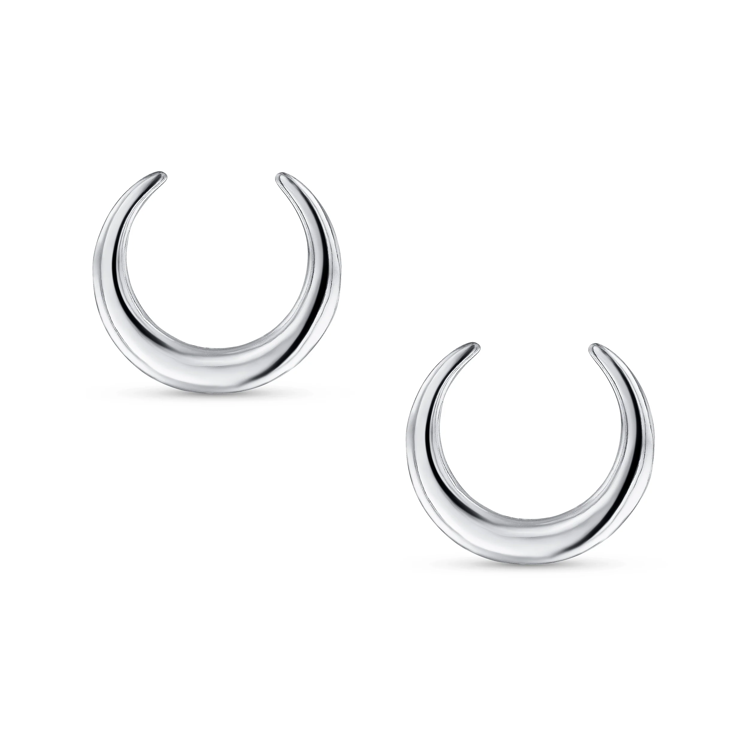 Western Jewelry Boho Tribal Style Stud Earrings with Crescent Moon Design - Image 4