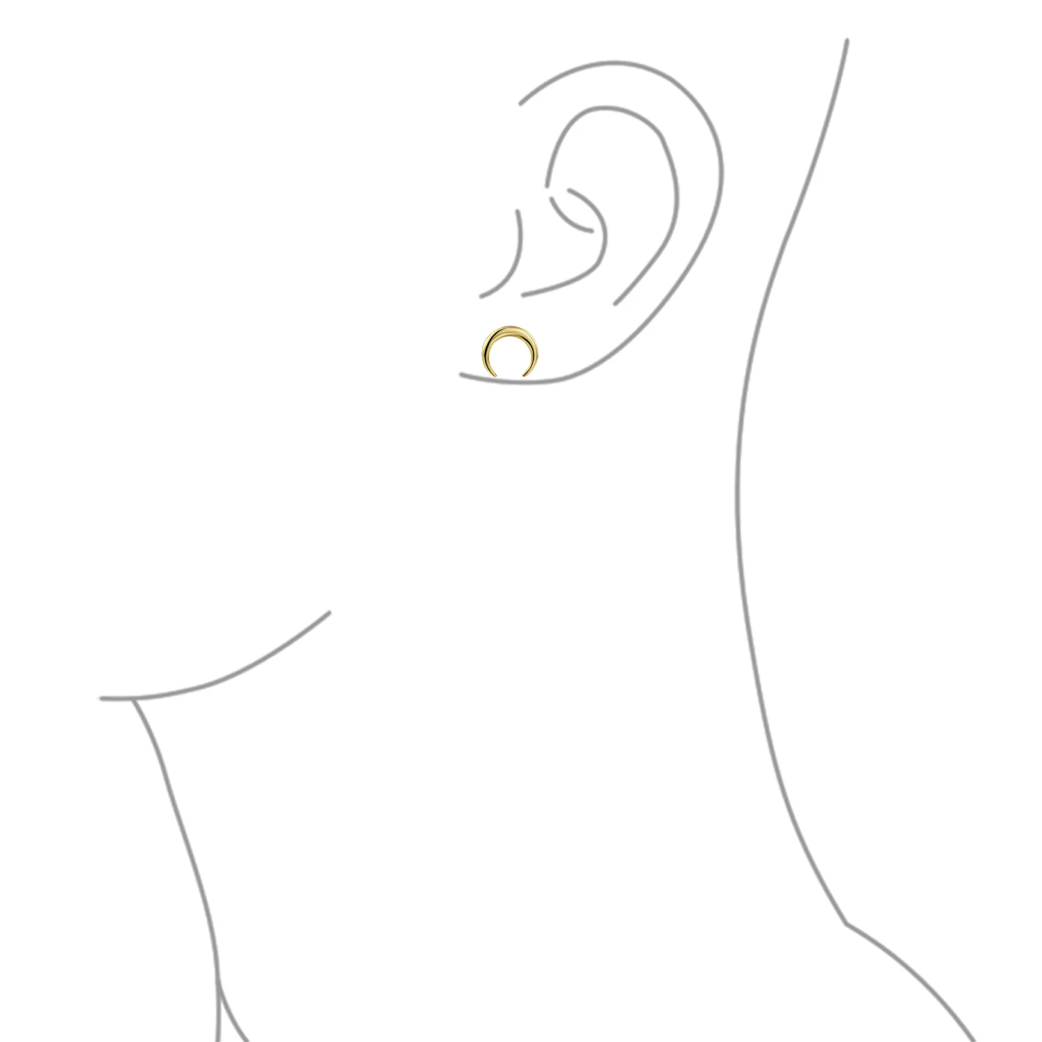 Western Jewelry Boho Tribal Style Stud Earrings with Crescent Moon Design - Image 5