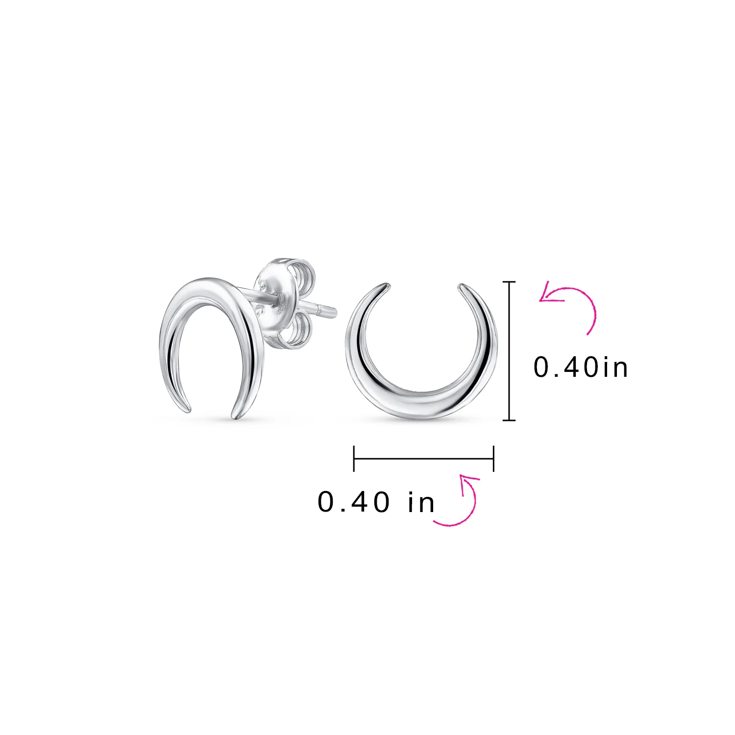Western Jewelry Boho Tribal Style Stud Earrings with Crescent Moon Design - Image 8