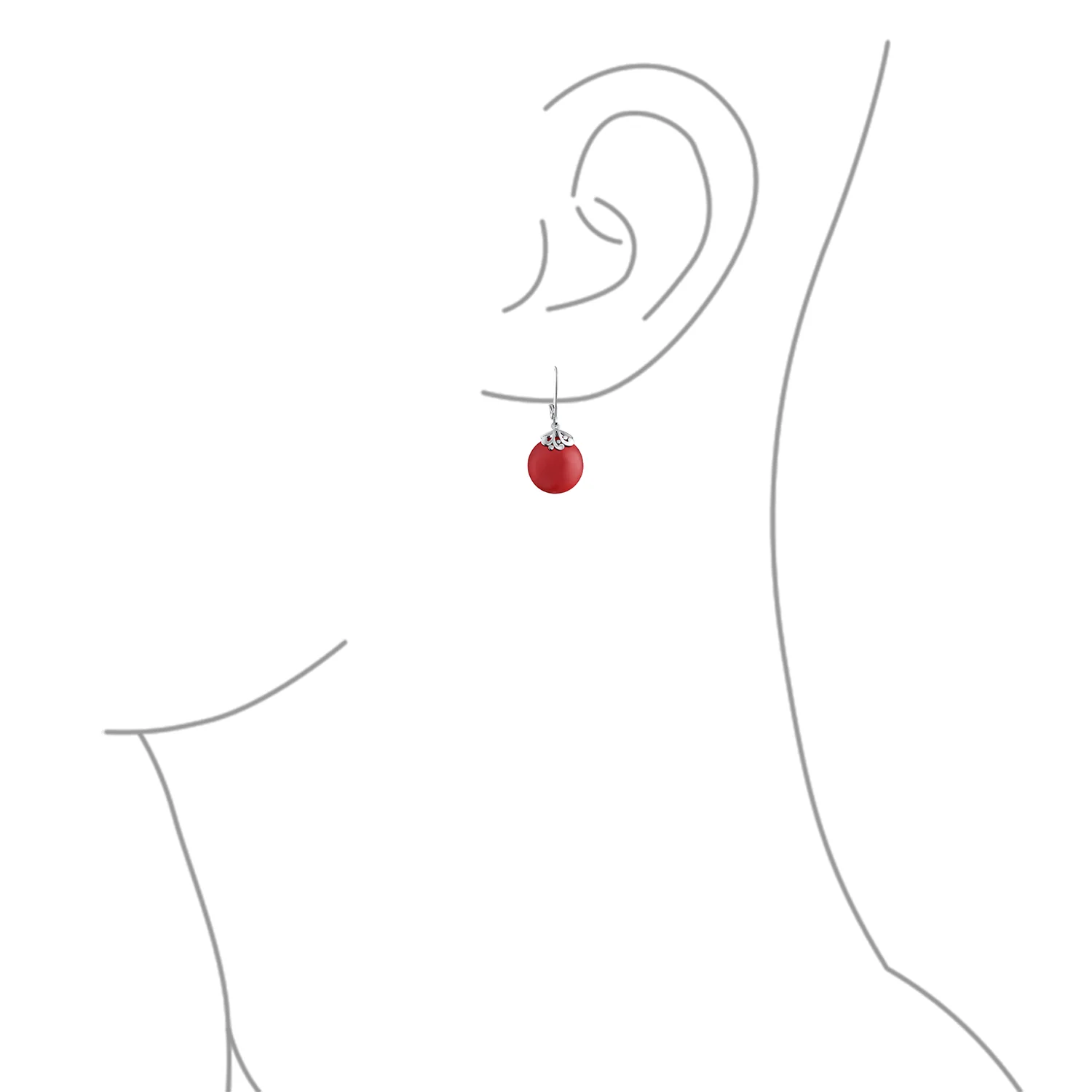 Bali Style Circle Round Shape Green Jade Dangle Drops Earrings .925 Sterling Silver Leverback - Image 18