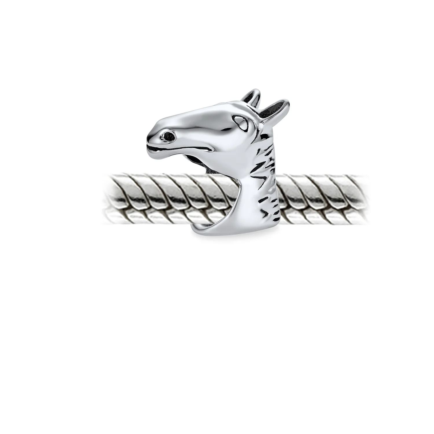Set of 2 Western Horse and Jockey Equestrian Cap Hat Charm Bead Sterling Silver - Image 3